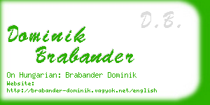 dominik brabander business card